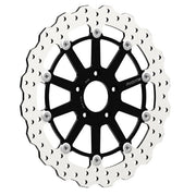 Rick's Motorcycles BRAKE ROTOR FLOATING WAVE DESING for 1999-2022 Harley-Davidson Black Stainless Steel Full-Floating Rear Two Piece (Floating)