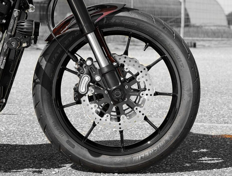 Rick's Motorcycles BRAKE ROTOR FLOATING WAVE DESING for 2005-2025 Harley-Davidson Black Stainless Steel Full-Floating Two Piece (Floating) Each