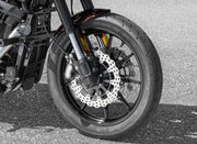 Rick's Motorcycles BRAKE ROTOR FLOATING WAVE DESING for 2005-2025 Harley-Davidson Black Silver Full-Floating Two Piece (Floating) Stainless Steel #20-W020330-0