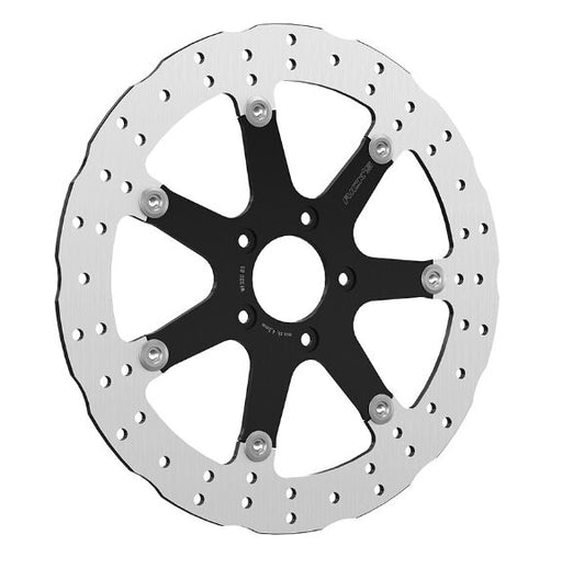 Rick's Motorcycles BRAKE ROTOR FLOATING WAVE DESING for 1999-2022 Harley-Davidson Black Stainless Steel Full-Floating Two Piece (Floating)