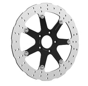 Rick's Motorcycles BRAKE ROTOR FLOATING WAVE DESING for 2005-2025 Harley-Davidson Black Stainless Steel Full-Floating Two Piece (Floating) #20-W300300-0