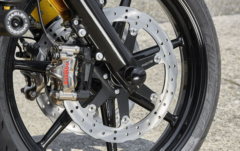 Rick's Motorcycles BRAKE ROTOR FLOATING WAVE DESING for 2005-2025 Harley-Davidson Black Stainless Steel Full-Floating Two Piece (Floating) Each