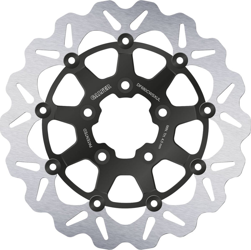Galfer Brake Rotor for 1986-2017, 2022-2023 Harley-Davidson Black Silver Front Floating