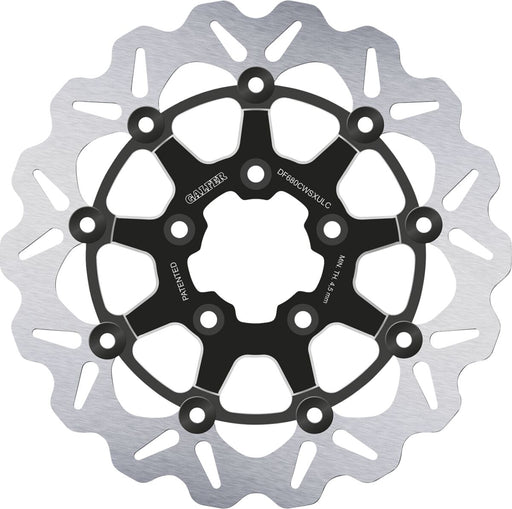 Galfer Brake Rotor for 1986-2017, 2022-2023 Harley-Davidson Black Silver Front Floating