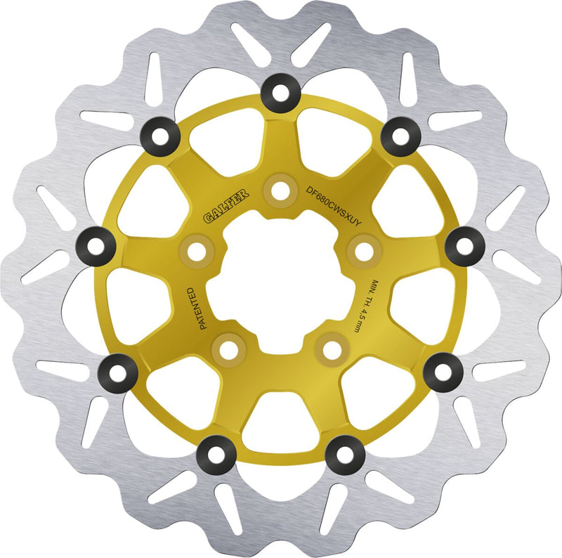 Galfer Brake Rotor for 1986-2017, 2022-2023 Harley-Davidson Gold Silver Front Floating