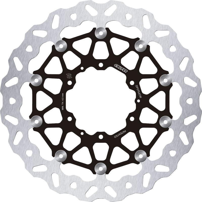 Galfer Floatech Brake Rotors for 2003-2021, 2023-2026 HONDA Black Silver Front Floating