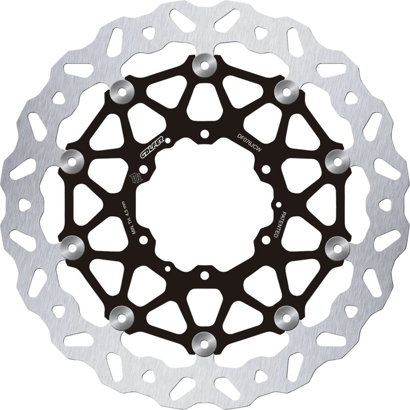 Galfer Floatech Brake Rotors for 2008-2026 HONDA CBR 1000 RR Black Silver Front Floating