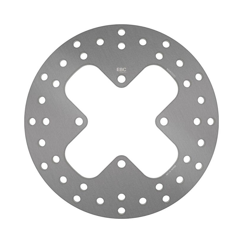 EBC Round D-Series Fixed Offroad Brake Rotor for 2003-2015 CAN AM (BRP) Silver Solid-Mount Front Front Left One Piece (Fixed) Stainless Steel