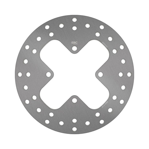 EBC Round D-Series Fixed Offroad Brake Rotor for 2003-2015 CAN AM (BRP) Silver Solid-Mount Front Front Left One Piece (Fixed) Stainless Steel