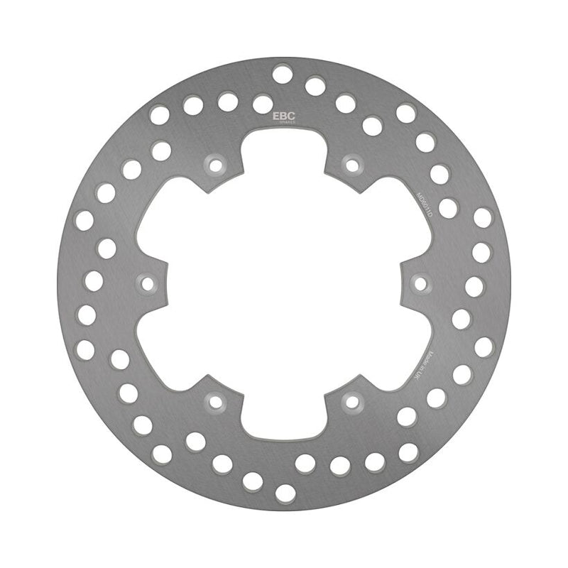 EBC Round D-Series Fixed Offroad Brake Rotor for 1988-1998 YAMAHA D Series Silver Solid-Mount Rear One Piece (Fixed) Stainless Steel