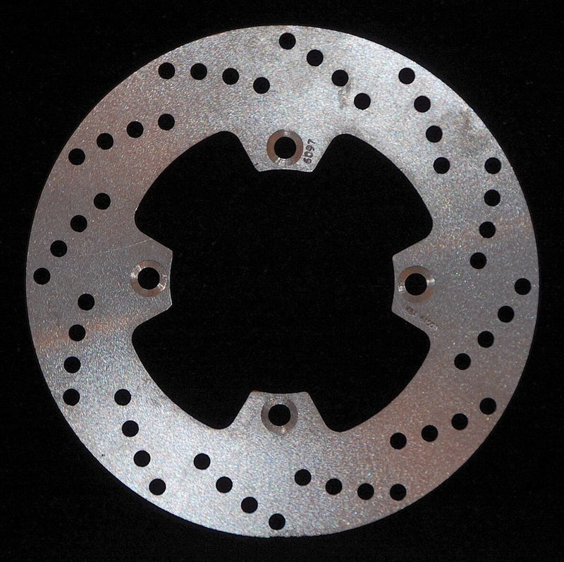 EBC Round D-Series Fixed Offroad Brake Rotor for 1988-1989, 1991-2007 HONDA D Series Silver Stainless Steel Solid-Mount Rear One Piece (Fixed) Heat...