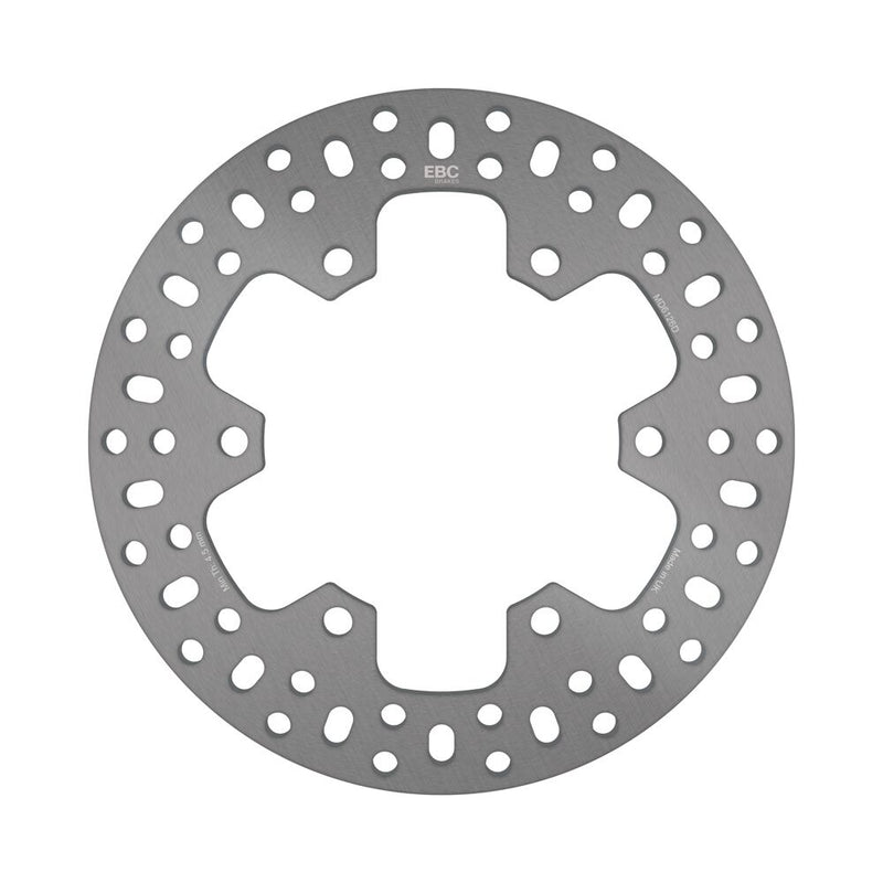 EBC Round D-Series Fixed Offroad Brake Rotor for 1990-2000 HUSQVARNA D Series Silver Zinc Solid-Mount Rear One Piece (Fixed) Heat-Treated Carbon St...