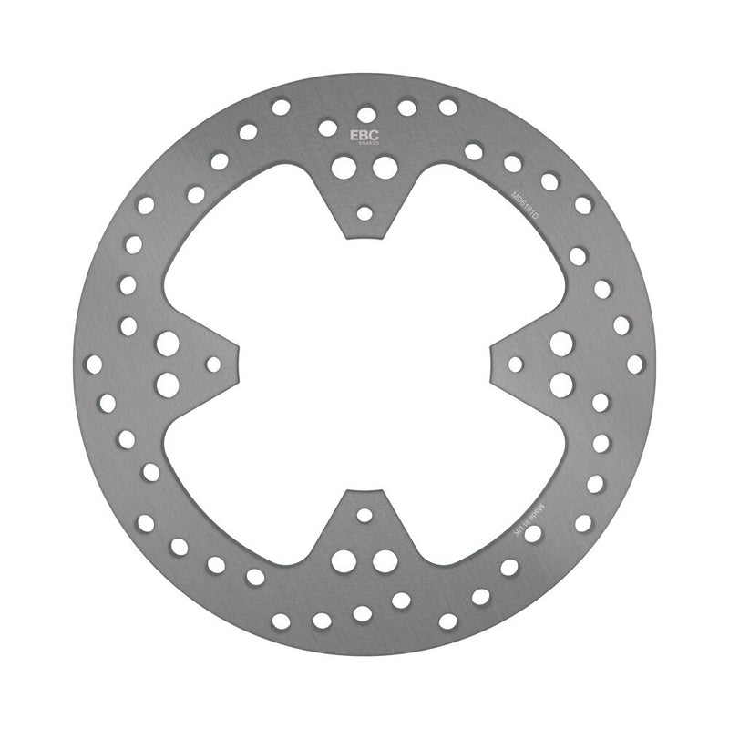 EBC Round D-Series Fixed Offroad Brake Rotor for 2000-2007 HONDA XR 650 R D Series Silver Zinc Solid-Mount Rear One Piece (Fixed) Heat-Treated Carb...