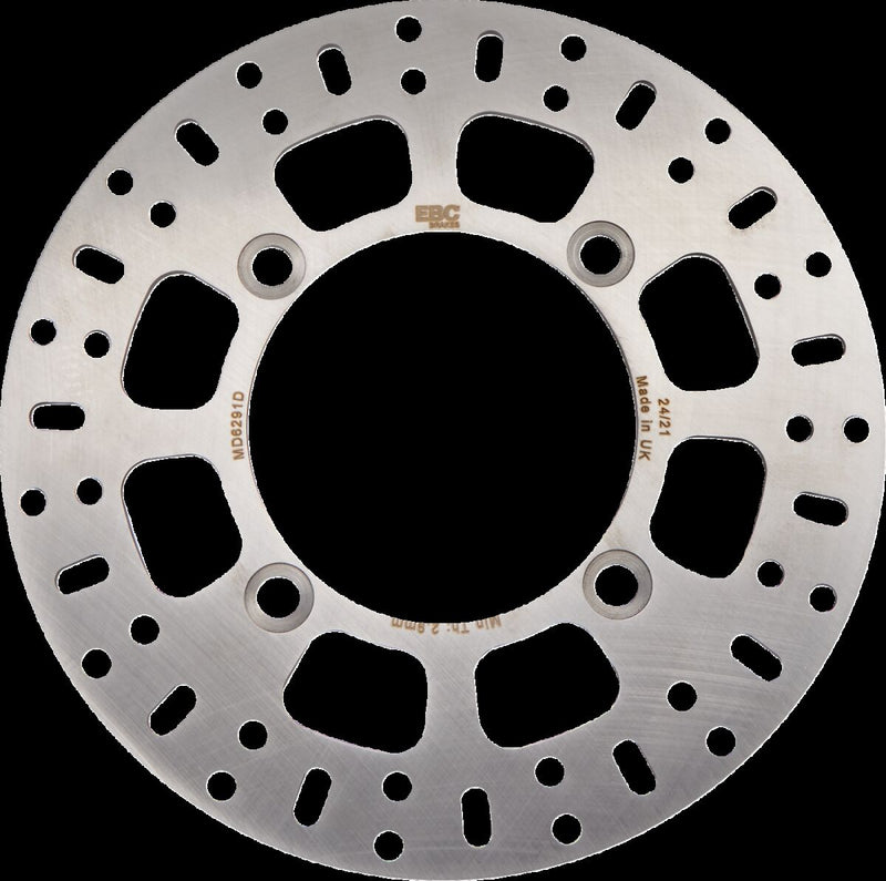 EBC Brake Rotor for 2007-2025 YAMAHA YFM D Series Zinc Solid-Mount Front One Piece (Fixed) Heat-Treated Carbon Steel