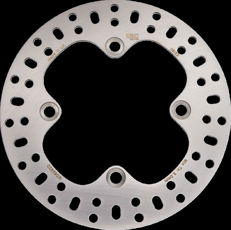 EBC Brake Rotor for 2007-2025 YAMAHA YFM D Series Zinc Solid-Mount Rear One Piece (Fixed) Heat-Treated Carbon Steel