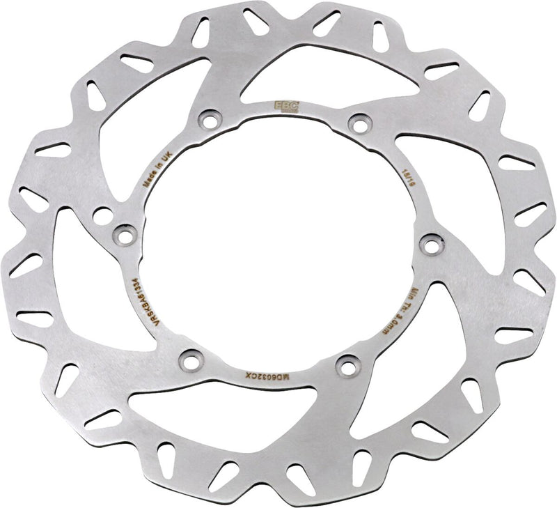 EBC CX Extreme™ Motocross Brake Rotors CX Extreme Series Silver Solid-Mount Front Left One Piece (Fixed) Stainless Steel