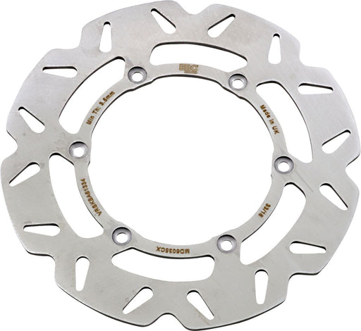 EBC CX Extreme™ Motocross Brake Rotors CX Extreme Series Silver Solid-Mount Rear Left One Piece (Fixed) Stainless Steel