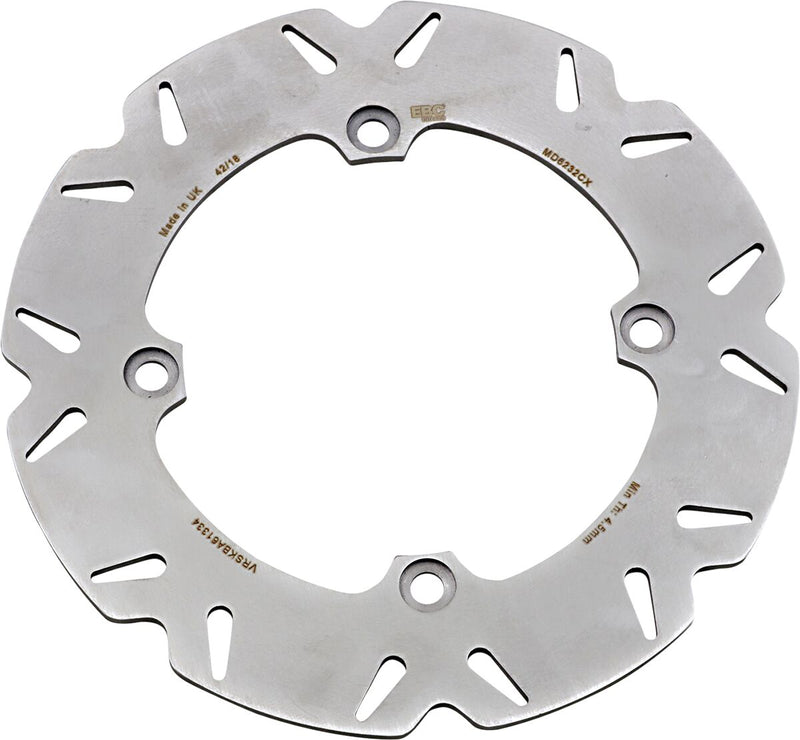 EBC CX Extreme™ Motocross Brake Rotors CX Extreme Series Silver Solid-Mount Rear One Piece (Fixed) Stainless Steel