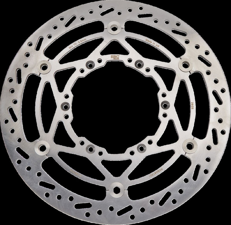 EBC Brake Rotor for 2005-2009 SUZUKI DR-Z 400 SM D Series Silver Full-Floating Front Right Two Piece (Floating) Stainless Steel