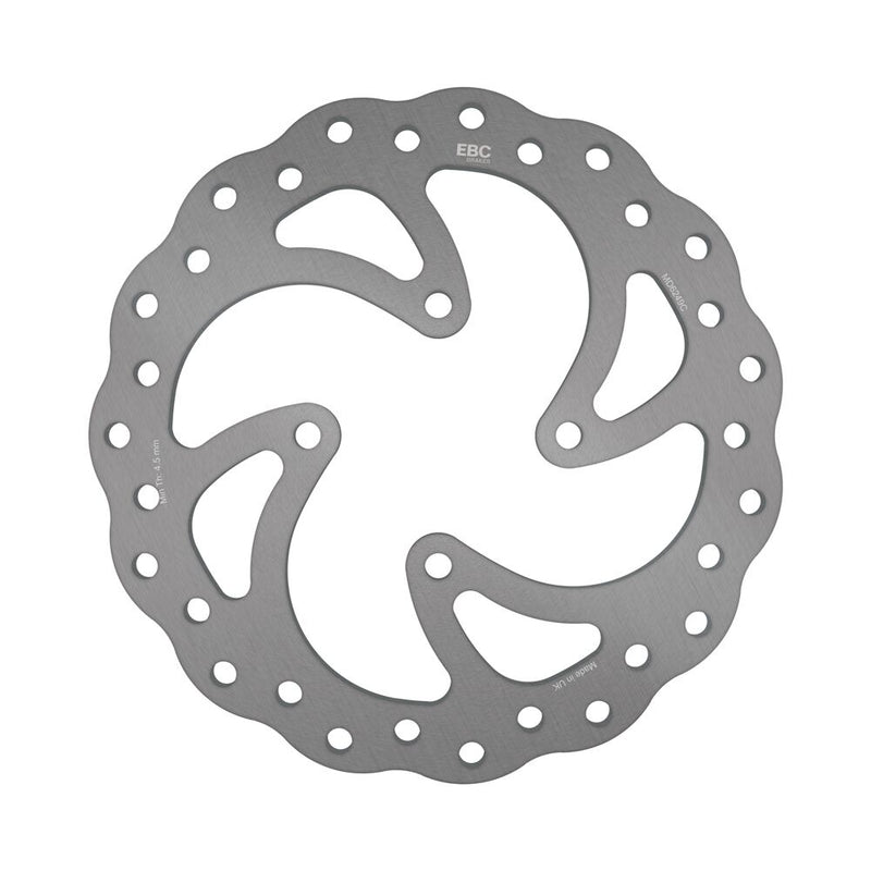 EBC Supercross Contour Series Brake Rotors Wave® Gold Zinc Solid-Mount Rear One Piece (Fixed) Stainless Steel