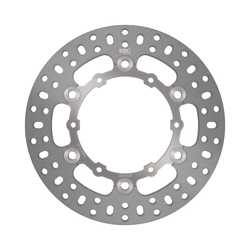 EBC Round D-Series Fixed Offroad Brake Rotor for 2006-2015 KTM D Series Silver Stainless Steel Full-Floating Rear One Piece (Fixed) Aluminium