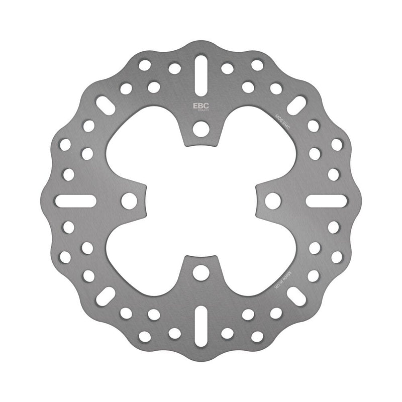 EBC Contour Fixed Brake Rotor for 2008-2014 KAWASAKI KFX 450 R 2x4 Wave® Silver Stainless Steel Rear One Piece (Fixed)
