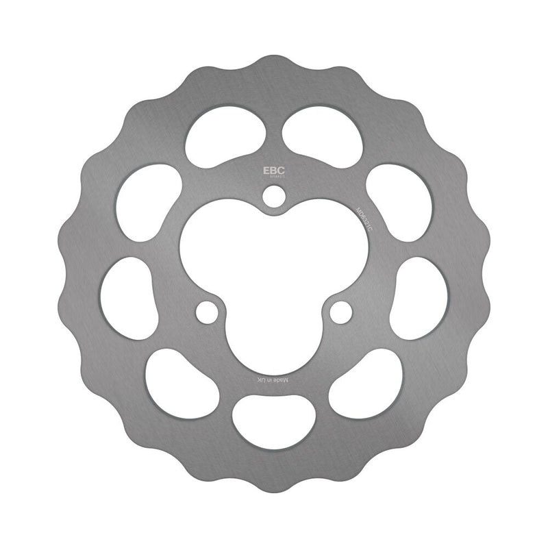 EBC Contour Fixed Brake Rotor for 2008-2013 CAN AM (BRP) DS 450 EFI 2x4 Wave® Silver Stainless Steel Rear One Piece (Fixed)