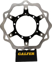 Galfer Brake Rotor Black Raw Front Two Piece (Floating) 420 High-Carbon Stainless Steel
