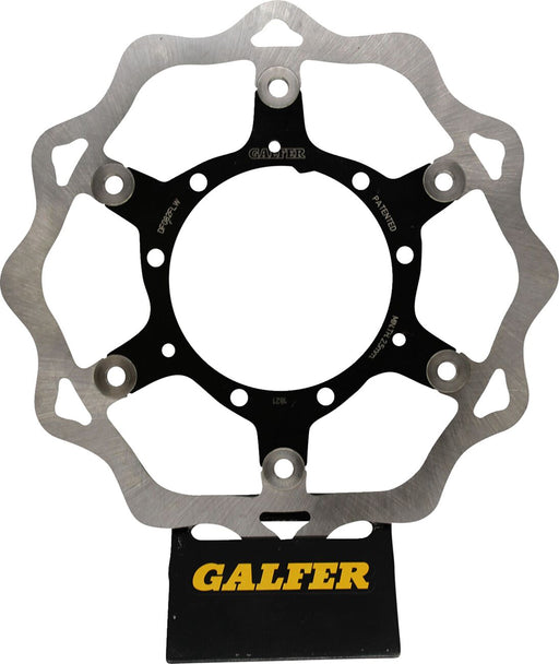 Galfer Brake Rotor Black Raw Front Two Piece (Floating) 420 High-Carbon Stainless Steel