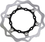Galfer Brake Rotor Black Raw Front Two Piece (Floating) 420 High-Carbon Stainless Steel