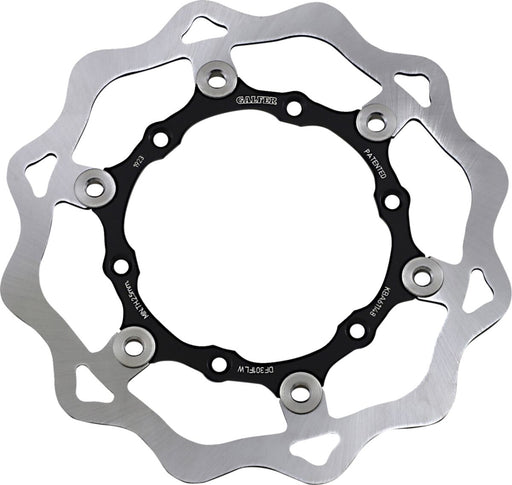 Galfer Brake Rotor Black Raw Front Two Piece (Floating) 420 High-Carbon Stainless Steel