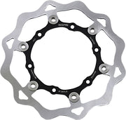 Galfer Brake Rotor Black Raw Front Two Piece (Floating) 420 High-Carbon Stainless Steel Each