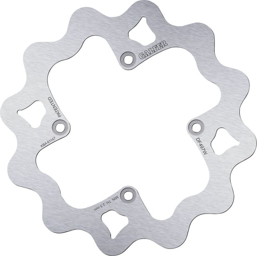 Galfer Brake Rotor for 1993-2001, 2003-2026 YAMAHA Raw Rear Standard 420 High-Carbon Stainless Steel