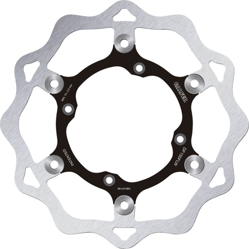 Galfer Brake Rotor for 1983-2011, 2020-2025 KAWASAKI Black Raw Front Two Piece (Floating) 420 High-Carbon Stainless Steel