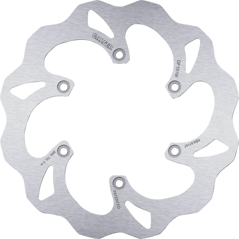 Galfer Brake Rotor for 1983-2004 KAWASAKI Raw Rear Standard 420 High-Carbon Stainless Steel