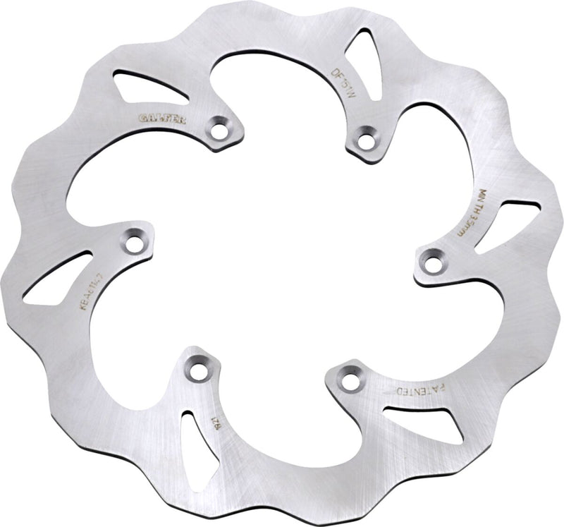 Galfer Brake Rotor for 1983-2004 KAWASAKI Raw Rear Standard 420 High-Carbon Stainless Steel Each