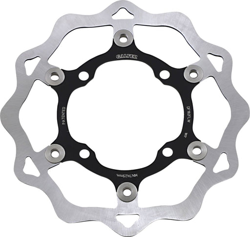Galfer Brake Rotor Black Raw Front Two Piece (Floating) 420 High-Carbon Stainless Steel