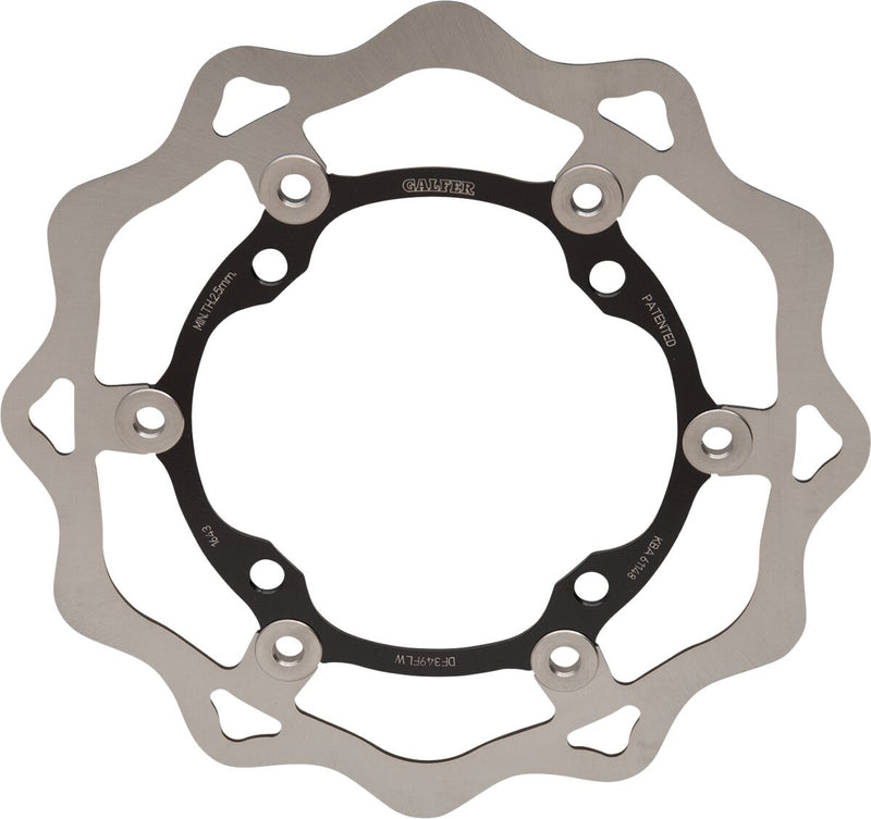 Galfer Brake Rotor for 2005-2026 SUZUKI Black Raw Front Two Piece (Floating) 420 High-Carbon Stainless Steel Each