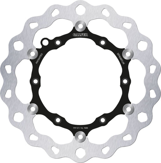 Galfer Brake Rotor Black Raw Front Two Piece (Floating) 420 High-Carbon Stainless Steel