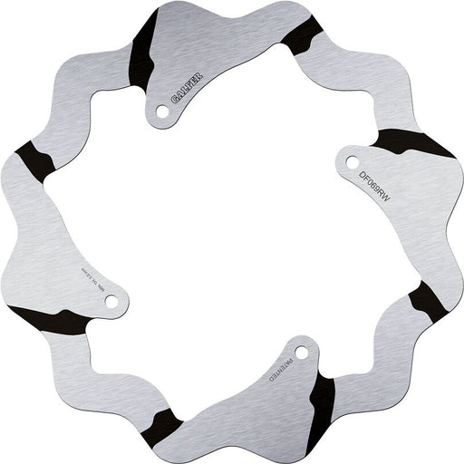 Galfer Wave® Brake Rotor Silver Stainless Steel Solid-Mount Rear One Piece (Fixed)