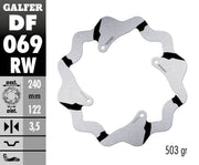 Galfer Wave® Brake Rotor Silver Stainless Steel Solid-Mount Rear One Piece (Fixed) Each