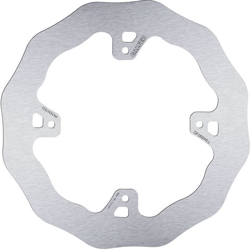 Galfer Wave® Brake Rotor Silver Stainless Steel Solid-Mount Rear One Piece (Fixed)