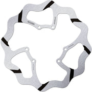 Galfer Oversize Wave® Brake Rotor Black Silver Solid-Mount Front One Piece (Fixed) Stainless Steel