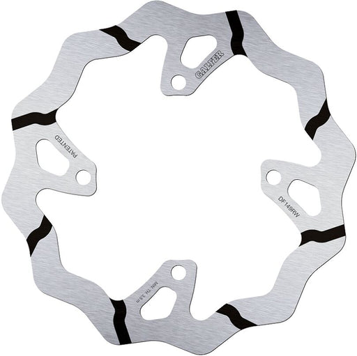 Galfer BRAKE ROTOR FIXED WAVE GROOVED OVERSIZE for 2019-2020 KAWASAKI Wave® Black Silver Solid-Mount Rear One Piece (Fixed) Stainless Steel