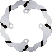Galfer BRAKE ROTOR FIXED WAVE GROOVED OVERSIZE for 2015-2019 KAWASAKI Wave® Black Silver Solid-Mount Rear One Piece (Fixed) Stainless Steel