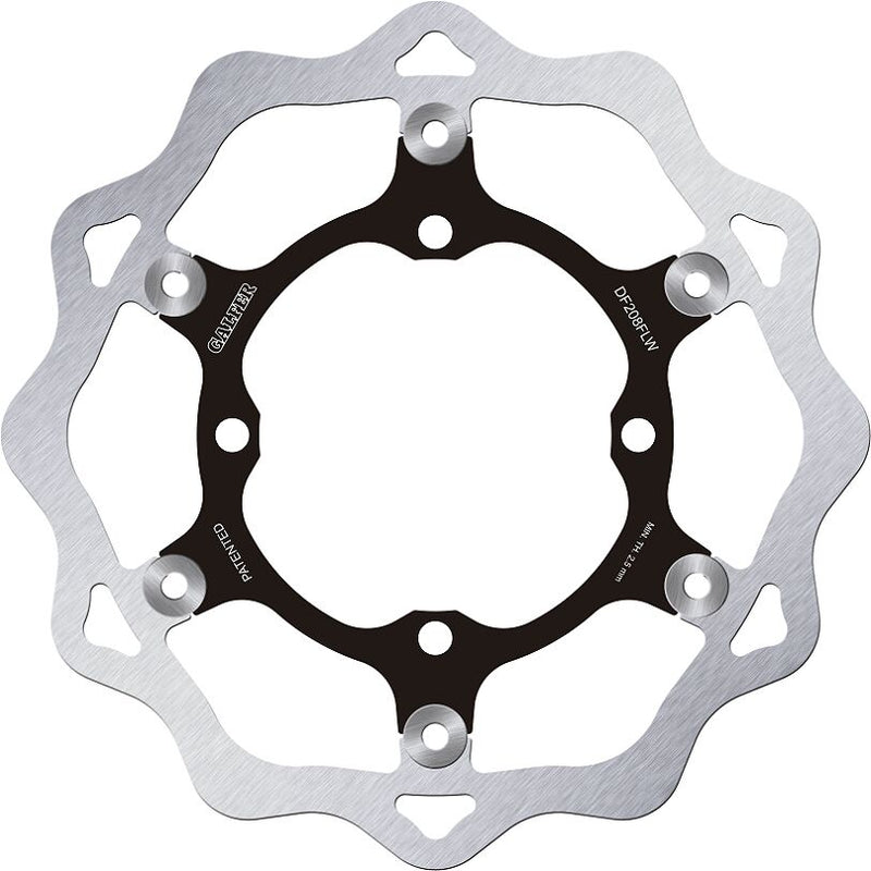 Galfer Brake Rotor for 2015-2020 KAWASAKI Wave® Black Silver Full-Floating Front Two Piece (Floating) Aluminium Stainless Steel