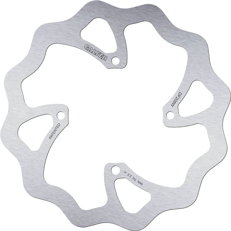 Galfer Wave® Brake Rotor for 2015-2026 KAWASAKI Polished Silver Solid-Mount Front One Piece (Fixed) Stainless Steel