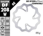 Galfer Wave® Brake Rotor for 2015-2026 KAWASAKI Polished Silver Solid-Mount Front One Piece (Fixed) Stainless Steel Each