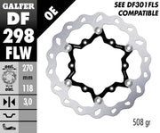 Galfer Brake Rotor for 2016-2026 YAMAHA Wave® Black Polished Full-Floating Front Two Piece (Floating) Aluminium Stainless Steel Each