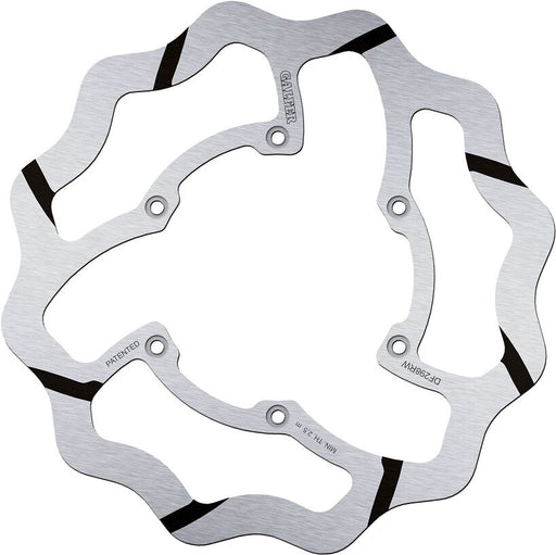 Galfer Wave® Brake Rotor for 2016-2026 YAMAHA Polished Silver Solid-Mount Front One Piece (Fixed) Stainless Steel
